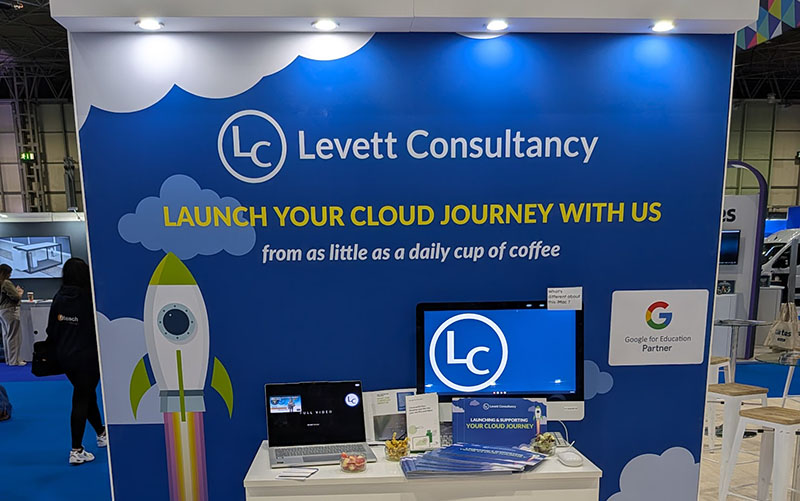 Levett Consultancy stand at the 2025 Schools and Academies Show in Birmingham
