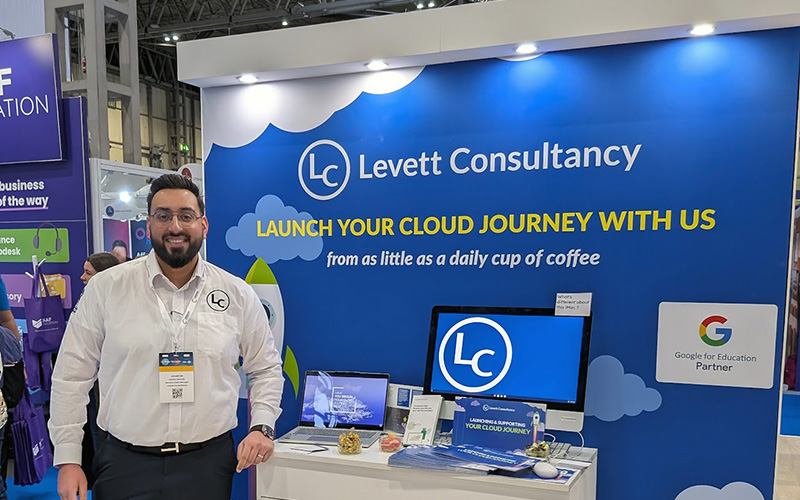 Levett Consultancy stand at the 2025 Schools and Academies Show in Birmingham