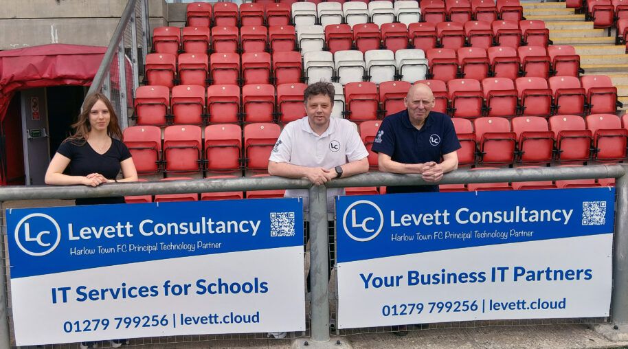 Harlow Town Football Club partnership with Levett Consultancy